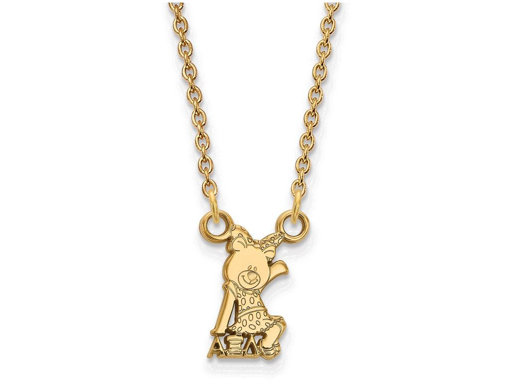 Logoart Sterling Silver Gp Alpha Xi Delta Extra Small Pendant Necklace