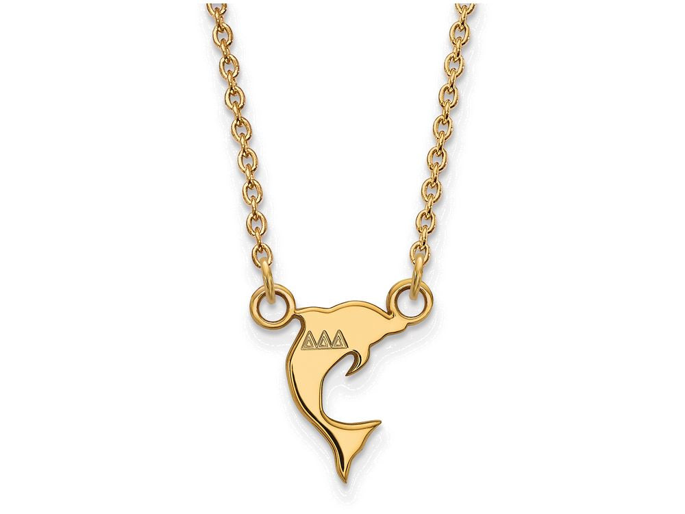 Logoart Sterling Silver Gp Delta Delta Delta Extra Small Pendant Necklace