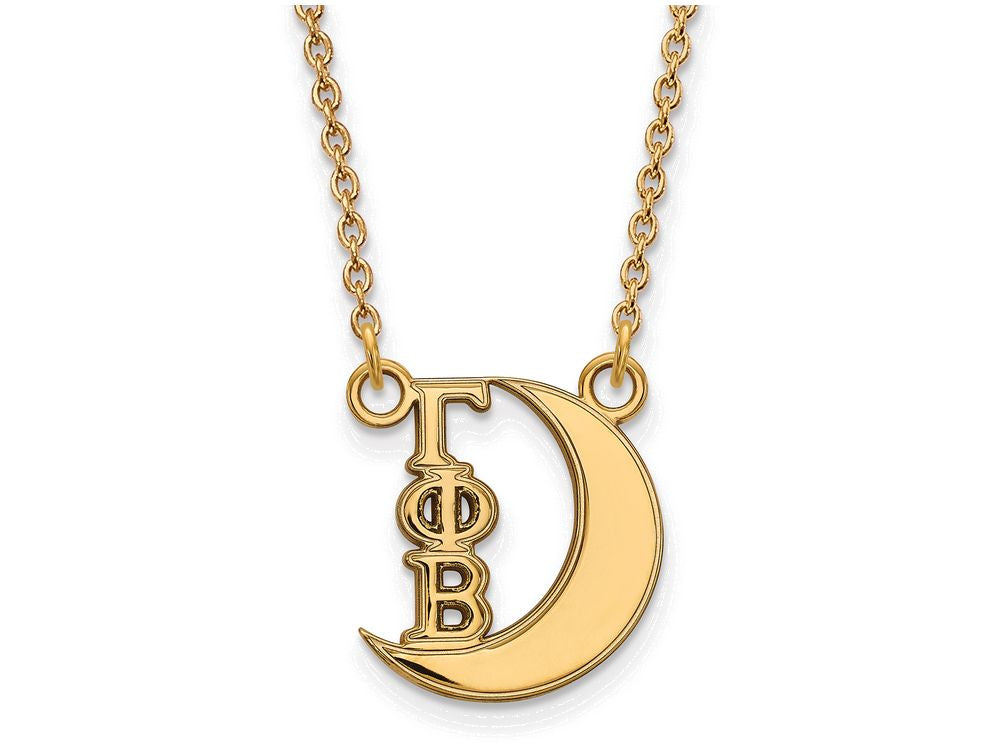 Logoart Sterling Silver Gp Gamma Phi Beta Extra Small Pendant Necklace