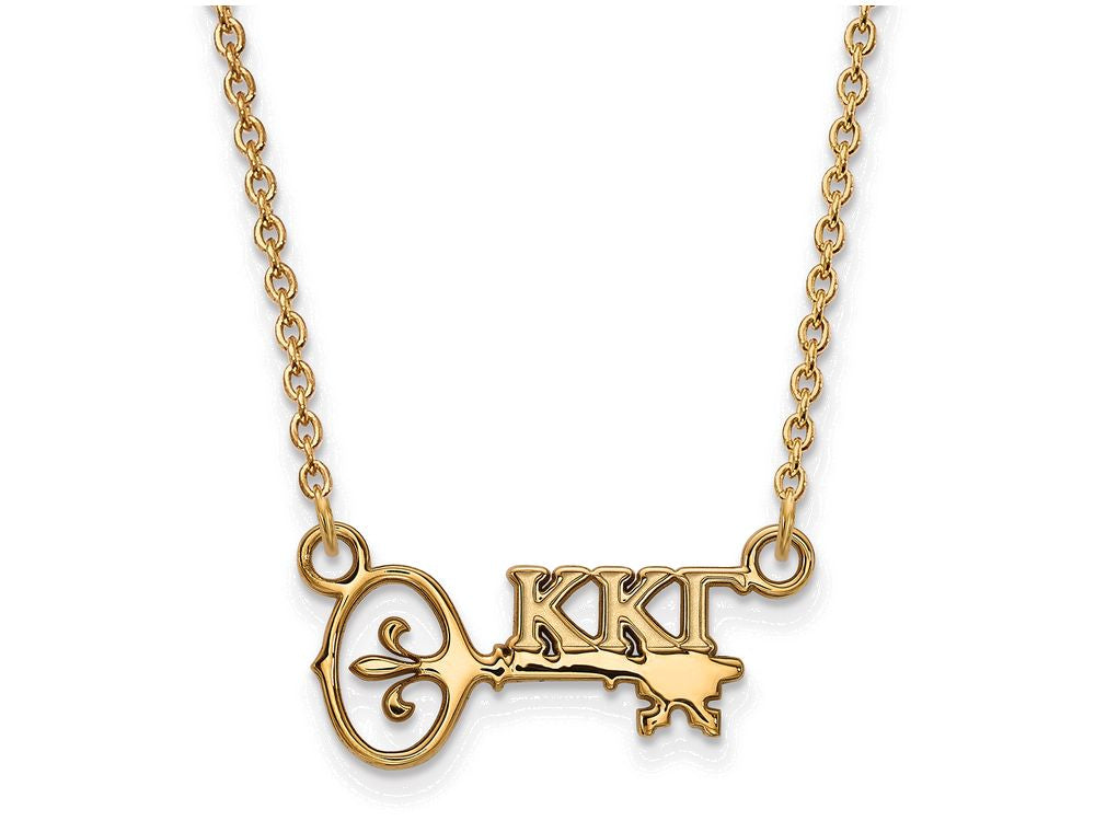 Logoart Sterling Silver Gp Kappa Kappa Gamma Extra Small Pendant Necklace