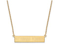 Logoart Sterling Silver Gp Pittsburh Penguins Small Bar Necklace
