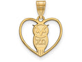 Logoart Sterling Silver Gp Chi Omega Heart Pendant