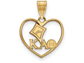 Logoart Sterling Silver Gp Kappa Alpha Theta Heart Pendant