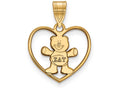 Logoart Sterling Silver Gp Sigma Delta Tau Heart Pendant