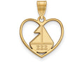 Logoart Sterling Silver Gp Sigma Sigma Sigma Heart Pendant