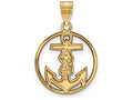 Logoart Sterling Silver Gp Alpha Sigma Tau Medium Circle Pendant