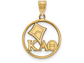 Logoart Sterling Silver Gp Kappa Alpha Theta Medium Circle Pendant