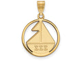 Logoart Sterling Silver Gp Sigma Sigma Sigma Medium Circle Pendant