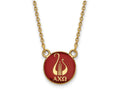 Logoart Sterling Silver Gp Alpha Chi Omega Small Enamel Pendant Necklace