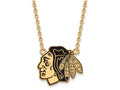 Sterling Silver Gp Nhl Logoart Chicago Blackhawks Large  Enamel Pendent Necklace