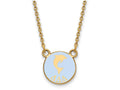 Logoart Sterling Silver Gp Delta Delta Delta Small Enamel Pendant Necklace