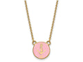 Logoart Sterling Silver Gp Delta Gamma Small Enamel Pendant Necklace