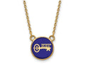 Logoart Sterling Silver Gp Kappa Kappa Gamma Small Enamel Pendant Necklace