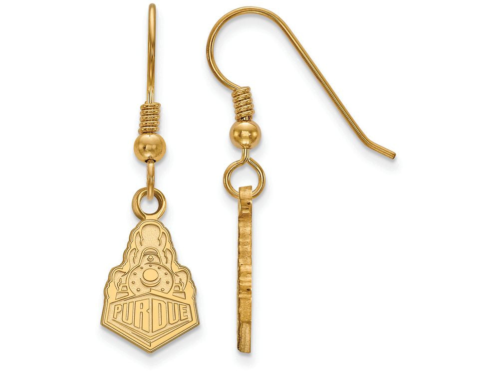 Logoart Sterling Silver Gp Purdue Small Dangle Earrings