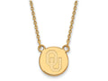 Logoart Sterling Silver Gp Oklahoma Small Disc Necklace