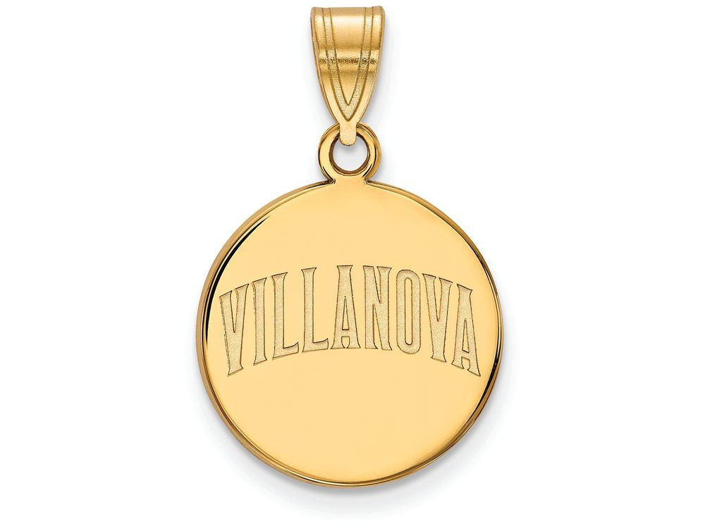 Logoart Sterling Silver Gp Villanova University Medium Disc Pendant