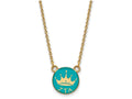 Logoart Sterling Silver Gp Zeta Tau Alpha Small Enamel Pendant Necklace