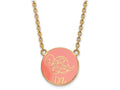 Logoart Sterling Silver Gp Delta Zeta Large Enamel Pendant Necklace
