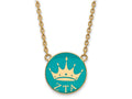 Logoart Sterling Silver Gp Zeta Tau Alpha Large Enamel Pendant Necklace