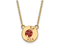 Logoart Sterling Silver Gp Alpha Sigma Alpha Small Enamel Pendant Necklace