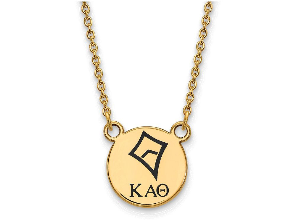 Logoart Sterling Silver Gp Kappa Alpha Theta Small Enamel Pendant Necklace