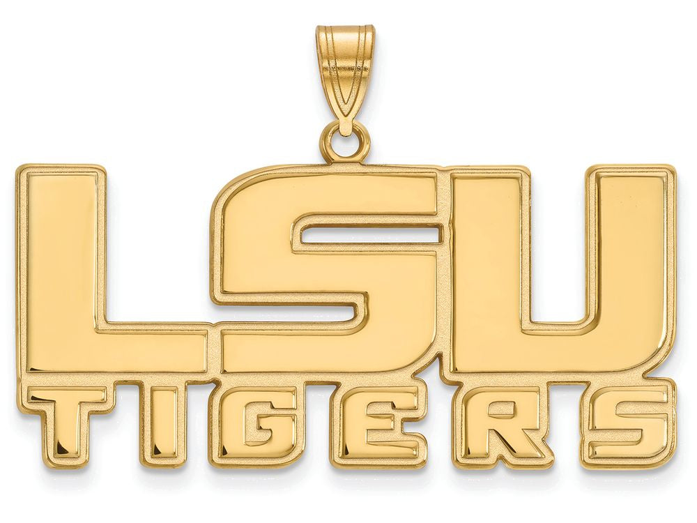 Logoart Sterling Silver Gp Louisiana State University Large Pendant