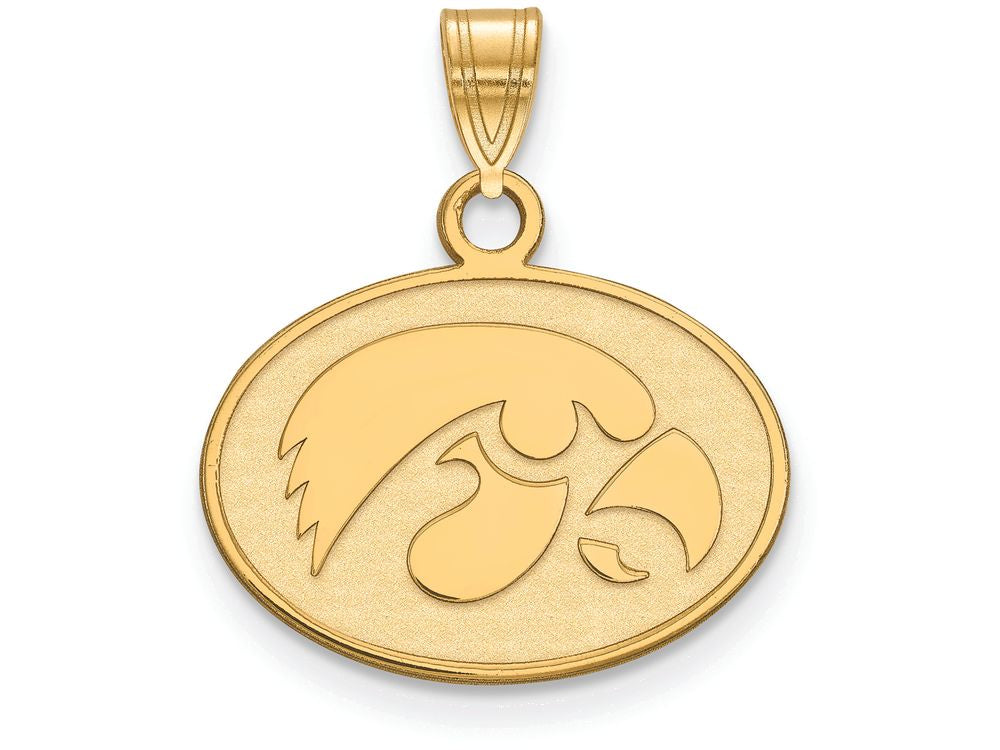 Logoart Sterling Silver Gp University Of Iowa Small Pendant