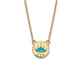 Logoart Sterling Silver Gp Zeta Tau Alpha Small Enamel Pendant Necklace