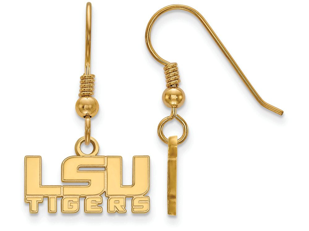 Logoart Sterling Silver Gp Louisiana State University Extra Small Dangle Earrings