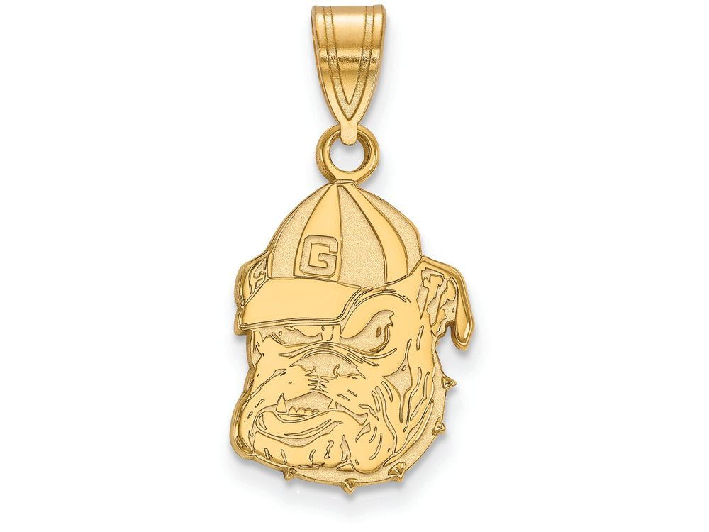 Logoart Sterling Silver Gp University Of Georgia Medium Pendant