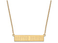 Logoart Sterling Silver Gp Boston Bruins Small Bar Necklace