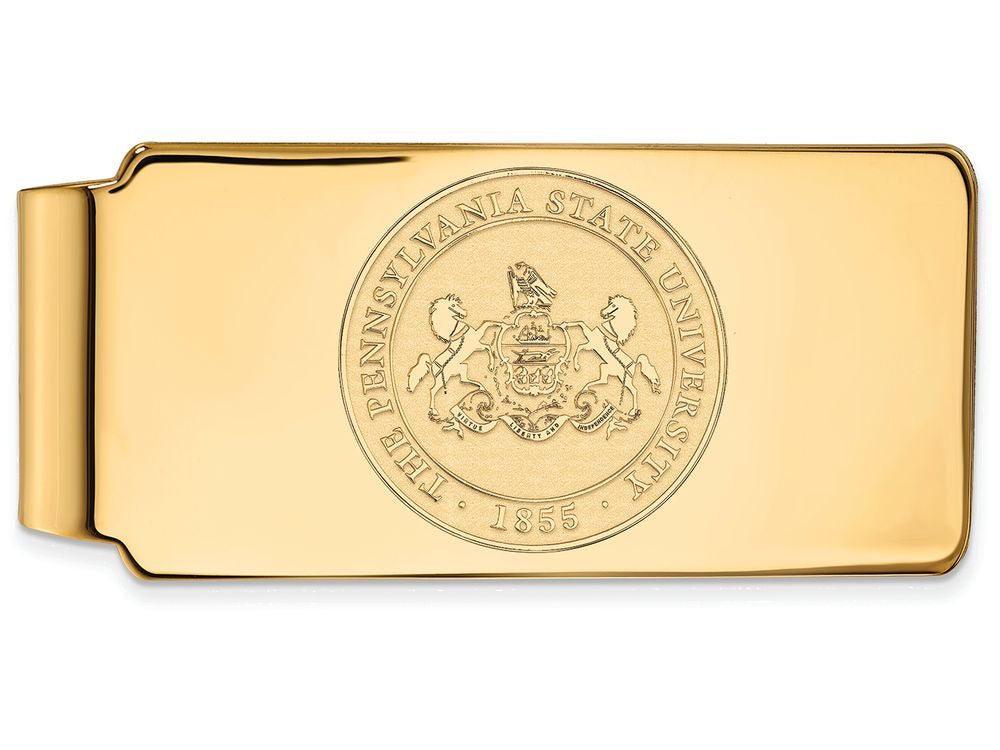 Logoart Sterling Silver Gp Penn State University Money Clip Crest