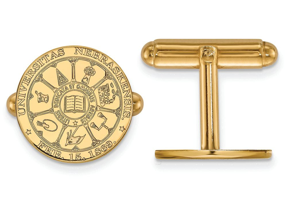 Logoart Sterling Silver Gp University Of Nebraska Crest Cuff Link