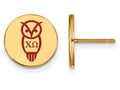 Logoart Sterling Silver Gp Chi Omega Enameled Post Earrings