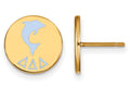 Logoart Sterling Silver Gp Delta Delta Delta Enameled Post Earrings