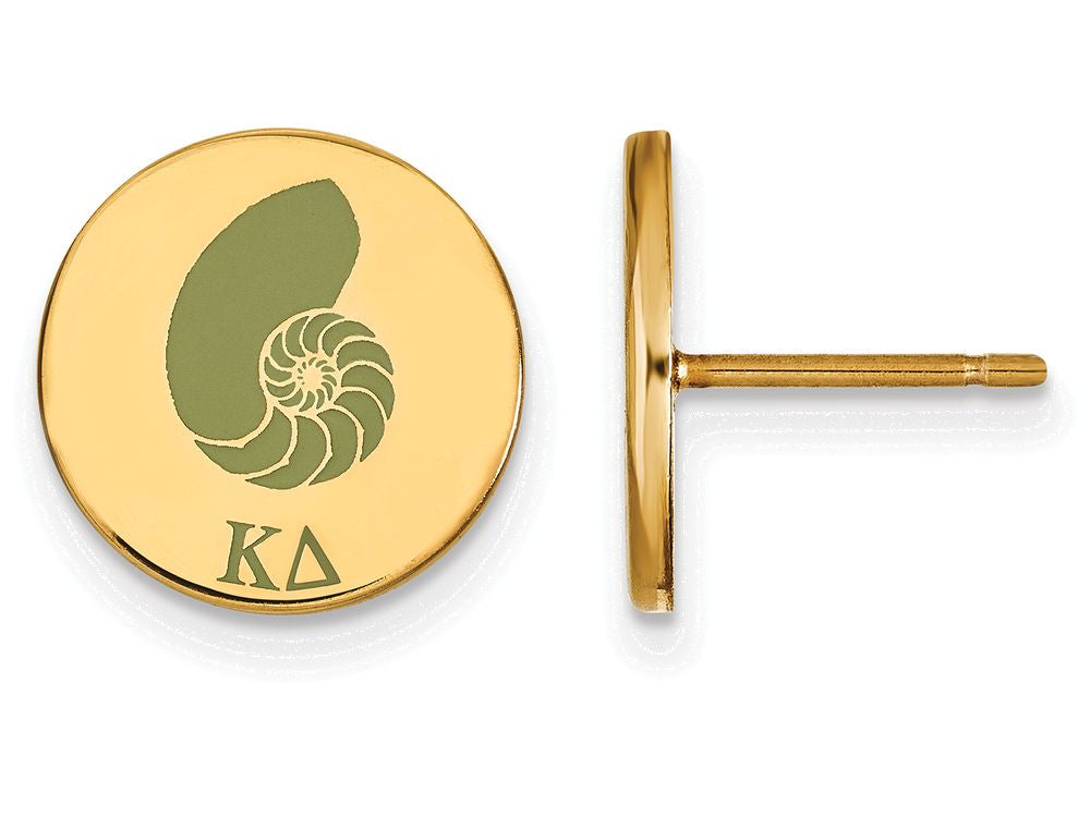 Logoart Sterling Silver Gp Kappa Delta Enameled Post Earrings