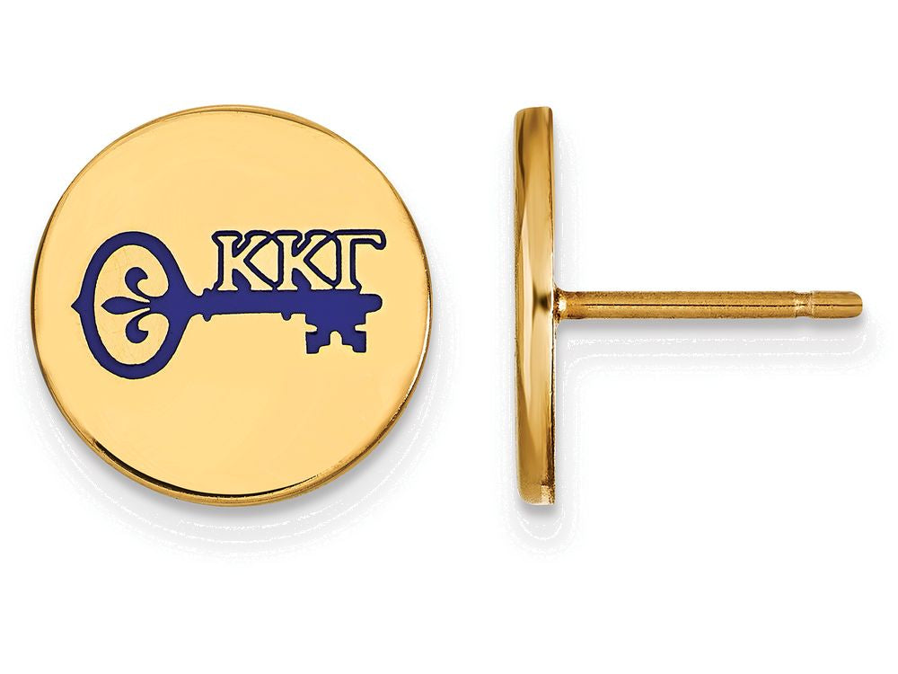 Logoart Sterling Silver Gp Kappa Kappa Gamma Enameled Post Earrings