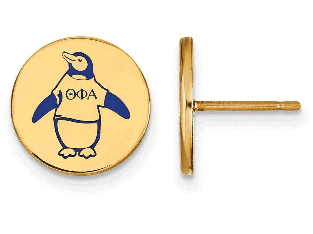 Logoart Sterling Silver Gp Theta Phi Alpha Enameled Post Earrings