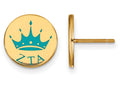 Logoart Sterling Silver Gp Zeta Tau Alpha Enameled Post Earrings