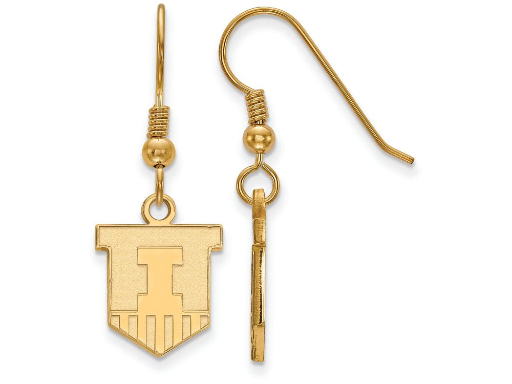 Logoart Sterling Silver Gp University Of Illinois Small Dangle Earrings
