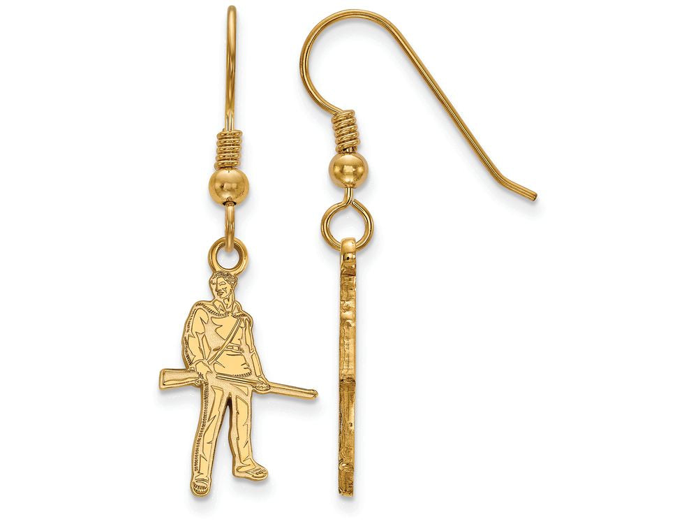 Logoart Sterling Silver Gp West Virginia University Small Dangle Earrings