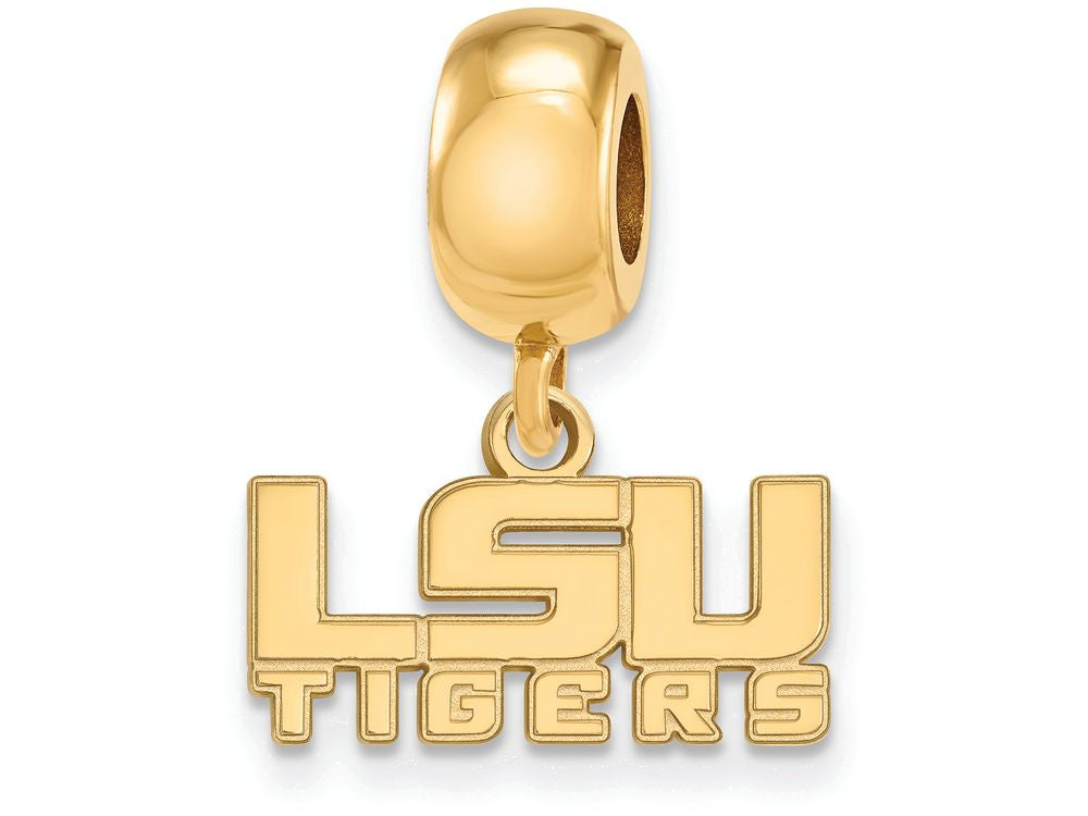 Logoart Sterling Silver Gp Louisiana State University Extra Small Dangle Bead Char