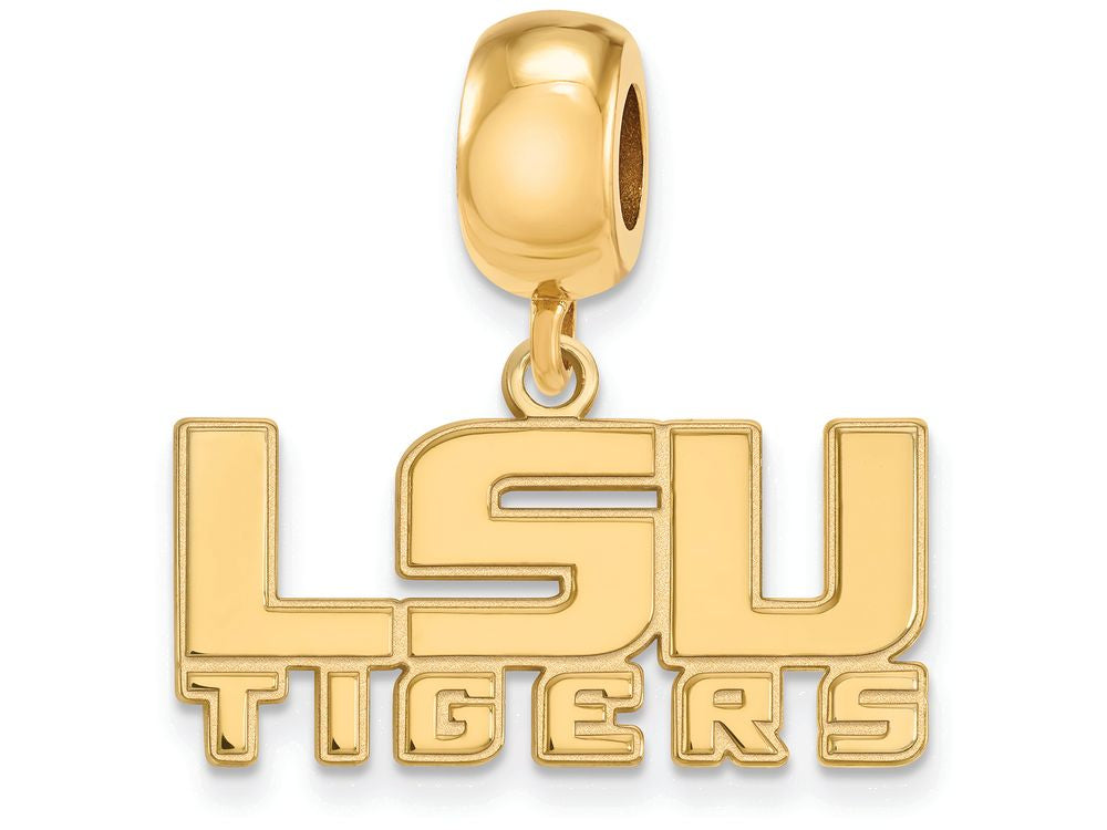 Logoart Sterling Silver Gp Louisiana State University Small Dangle Bead
