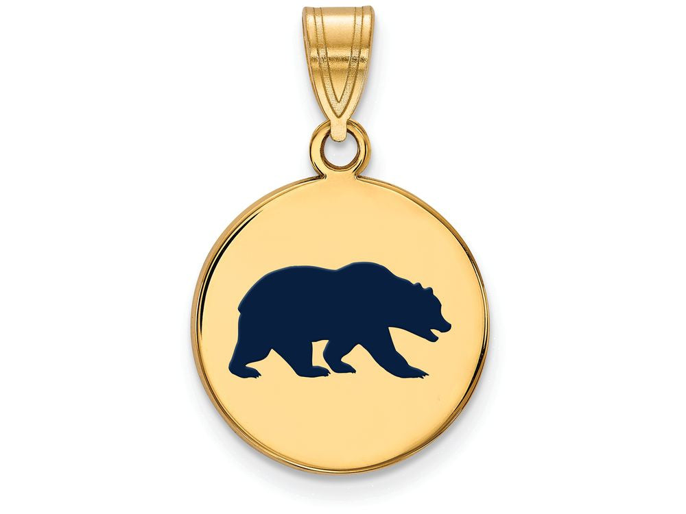 Logoart Sterling Silver Gp U Of California Berkeley Med Enamel Disc Pendant