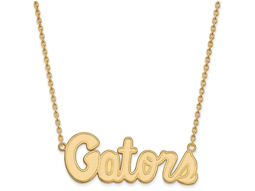 Logoart Sterling Silver Gp University Of Florida Large Pendant Necklace