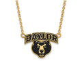 Logoart Sterling Silver Gp Baylor U Large Enamel Pendant Necklace