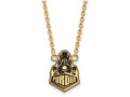 Logoart Sterling Silver Gp Purdue Large Enamel Pendant Necklace