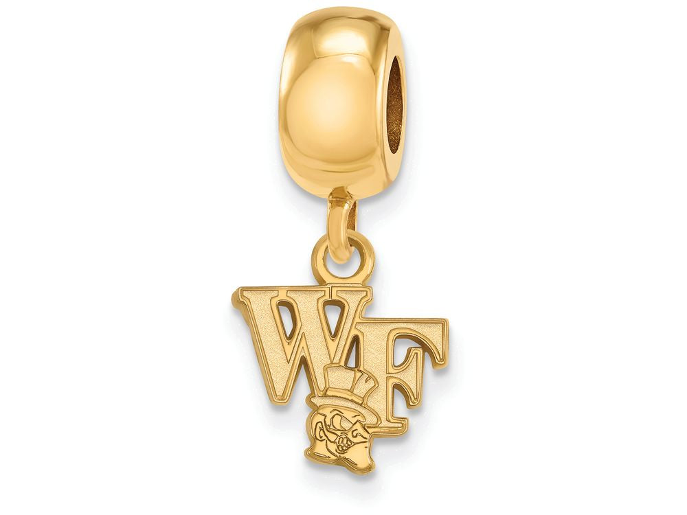 Logoart Sterling Silver Gp Wake Forest University Extra Small Dangle Bead Charm