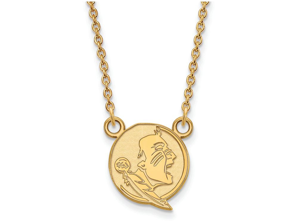Logoart Sterling Silver Gp Florida State University Small Pendant Necklace