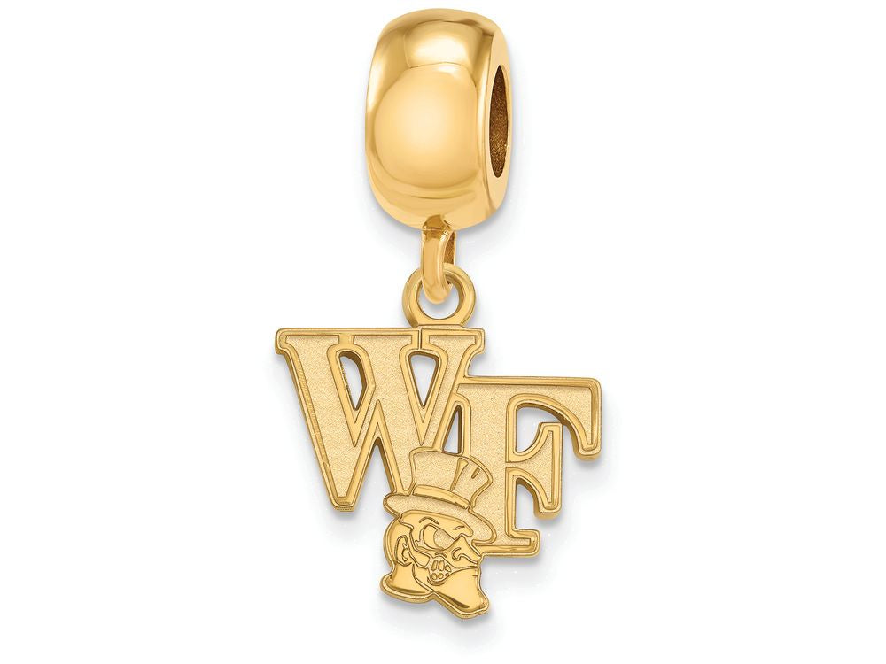 Logoart Sterling Silver Gp Wake Forest University Small Dangle Bead